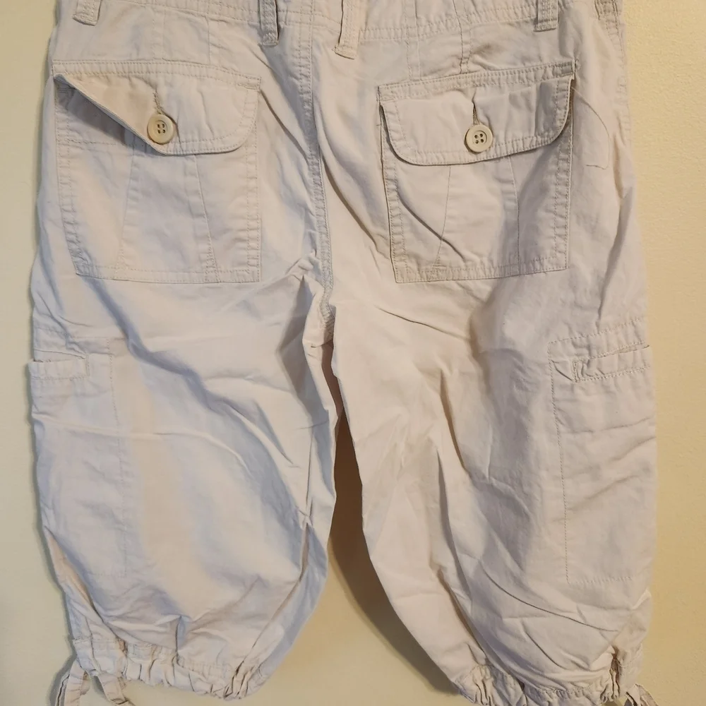 SO Light Beige Capris with Drawstring Hem